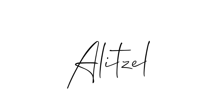How to make Alitzel signature? Allison_Script is a professional autograph style. Create handwritten signature for Alitzel name. Alitzel signature style 2 images and pictures png