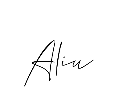 How to make Aliu name signature. Use Allison_Script style for creating short signs online. This is the latest handwritten sign. Aliu signature style 2 images and pictures png