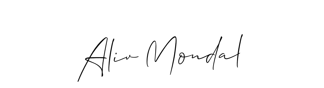 How to Draw Aliv Mondal signature style? Allison_Script is a latest design signature styles for name Aliv Mondal. Aliv Mondal signature style 2 images and pictures png