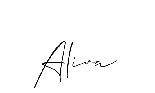 How to make Aliva signature? Allison_Script is a professional autograph style. Create handwritten signature for Aliva name. Aliva signature style 2 images and pictures png