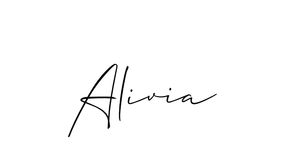 Make a beautiful signature design for name Alivia. With this signature (Allison_Script) style, you can create a handwritten signature for free. Alivia signature style 2 images and pictures png