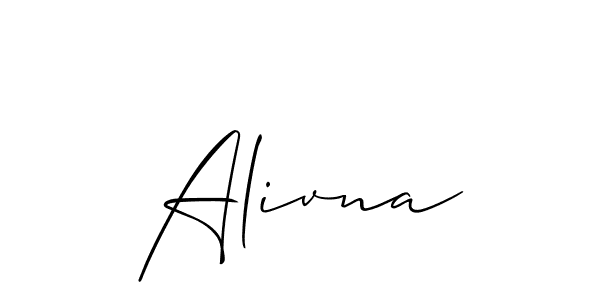 Make a beautiful signature design for name Alivna. Use this online signature maker to create a handwritten signature for free. Alivna signature style 2 images and pictures png