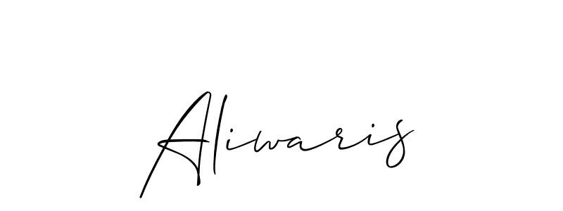 Also You can easily find your signature by using the search form. We will create Aliwaris name handwritten signature images for you free of cost using Allison_Script sign style. Aliwaris signature style 2 images and pictures png