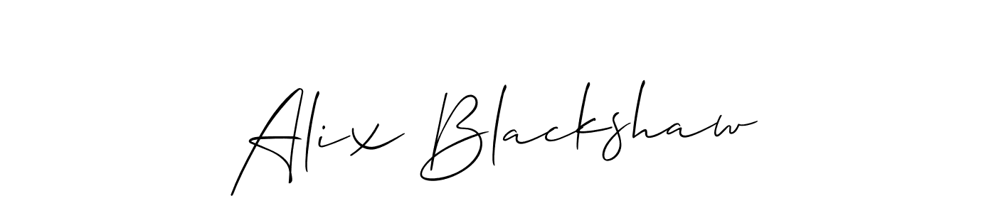 You should practise on your own different ways (Allison_Script) to write your name (Alix Blackshaw) in signature. don't let someone else do it for you. Alix Blackshaw signature style 2 images and pictures png