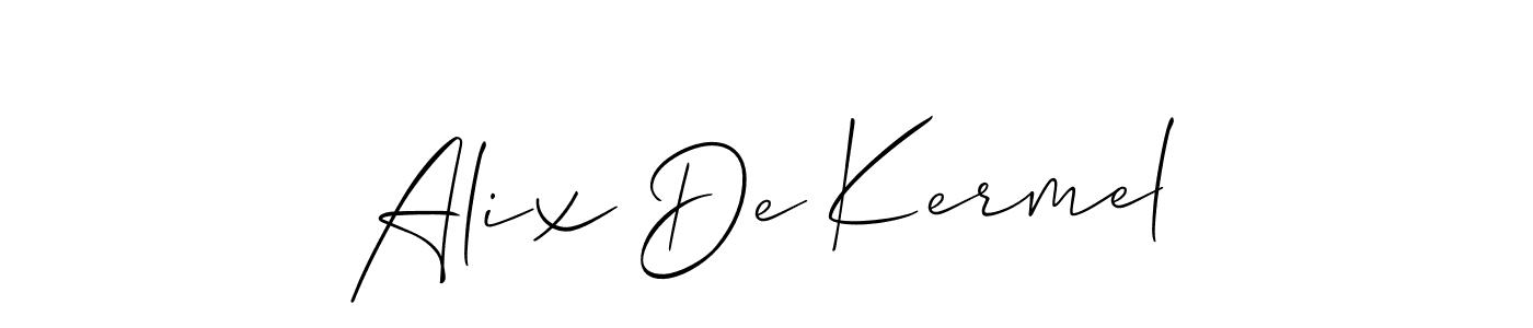 Also we have Alix De Kermel name is the best signature style. Create professional handwritten signature collection using Allison_Script autograph style. Alix De Kermel signature style 2 images and pictures png