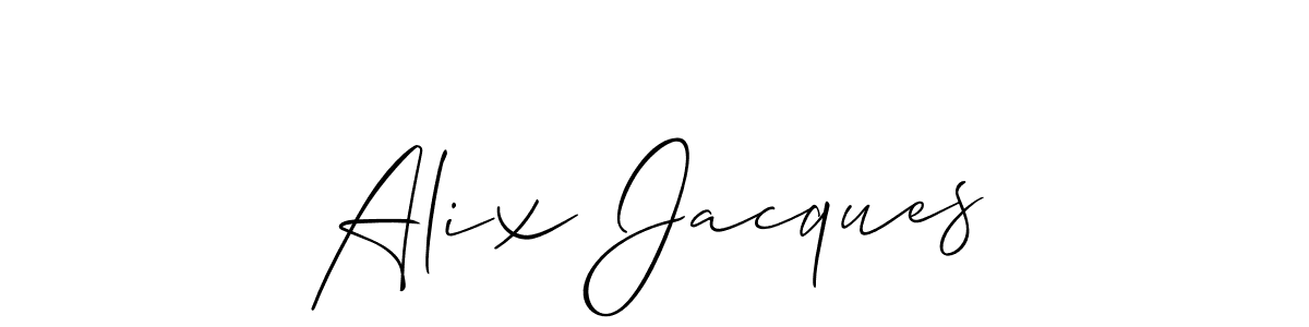 Make a beautiful signature design for name Alix Jacques. With this signature (Allison_Script) style, you can create a handwritten signature for free. Alix Jacques signature style 2 images and pictures png