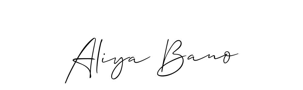 How to Draw Aliya Bano signature style? Allison_Script is a latest design signature styles for name Aliya Bano. Aliya Bano signature style 2 images and pictures png