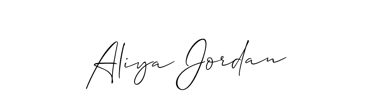 How to Draw Aliya Jordan signature style? Allison_Script is a latest design signature styles for name Aliya Jordan. Aliya Jordan signature style 2 images and pictures png