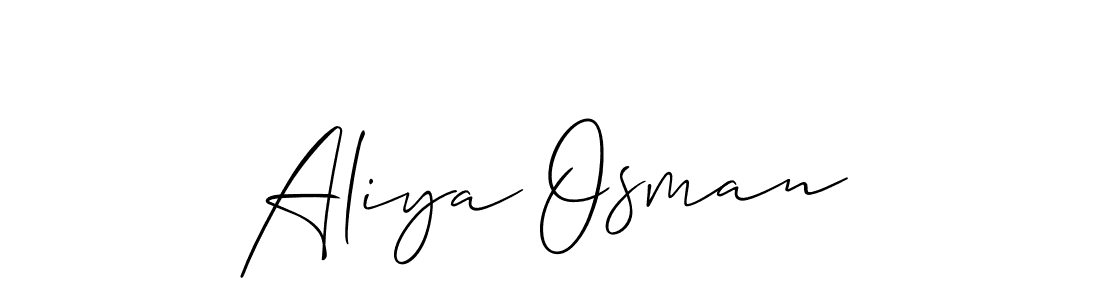 How to make Aliya Osman signature? Allison_Script is a professional autograph style. Create handwritten signature for Aliya Osman name. Aliya Osman signature style 2 images and pictures png