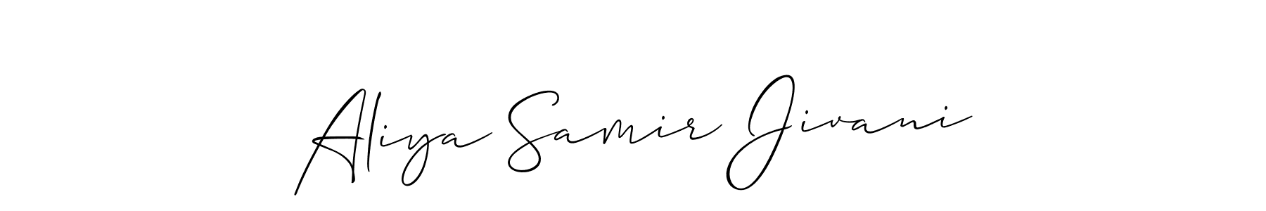 How to Draw Aliya Samir Jivani signature style? Allison_Script is a latest design signature styles for name Aliya Samir Jivani. Aliya Samir Jivani signature style 2 images and pictures png