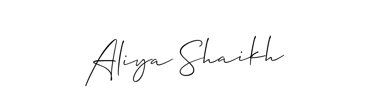 See photos of Aliya Shaikh official signature by Spectra . Check more albums & portfolios. Read reviews & check more about Allison_Script font. Aliya Shaikh signature style 2 images and pictures png