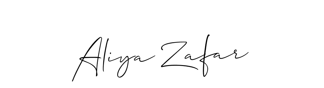 How to make Aliya Zafar signature? Allison_Script is a professional autograph style. Create handwritten signature for Aliya Zafar name. Aliya Zafar signature style 2 images and pictures png