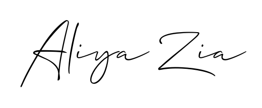A modern signature idea for name Aliya Zia using Allison_Script font. Clean strokes and elegant curves make it stand out instantly. Aliya Zia signature style 2 images and pictures png