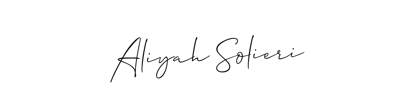 Create a beautiful signature design for name Aliyah Solieri. With this signature (Allison_Script) fonts, you can make a handwritten signature for free. Aliyah Solieri signature style 2 images and pictures png