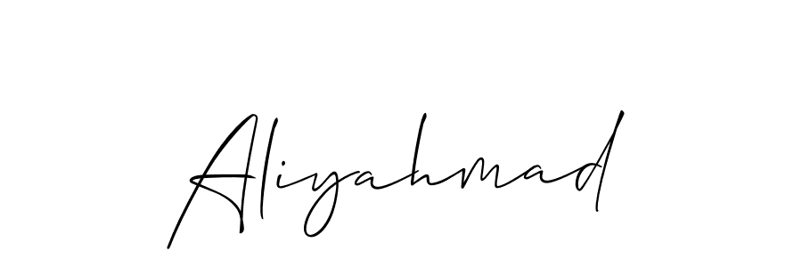 You can use this online signature creator to create a handwritten signature for the name Aliyahmad. This is the best online autograph maker. Aliyahmad signature style 2 images and pictures png