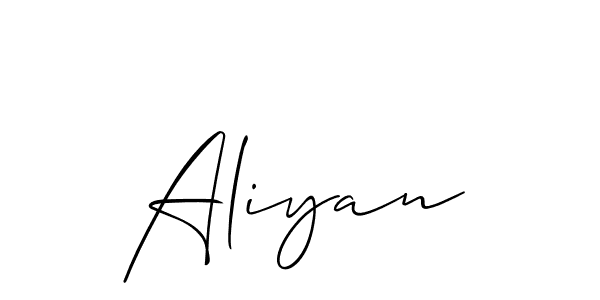 Make a beautiful signature design for name Aliyan. Use this online signature maker to create a handwritten signature for free. Aliyan signature style 2 images and pictures png