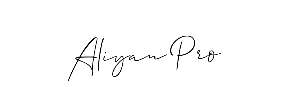Make a short Aliyan Pro signature style. Manage your documents anywhere anytime using Allison_Script. Create and add eSignatures, submit forms, share and send files easily. Aliyan Pro signature style 2 images and pictures png