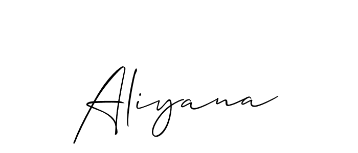 How to make Aliyana name signature. Use Allison_Script style for creating short signs online. This is the latest handwritten sign. Aliyana signature style 2 images and pictures png