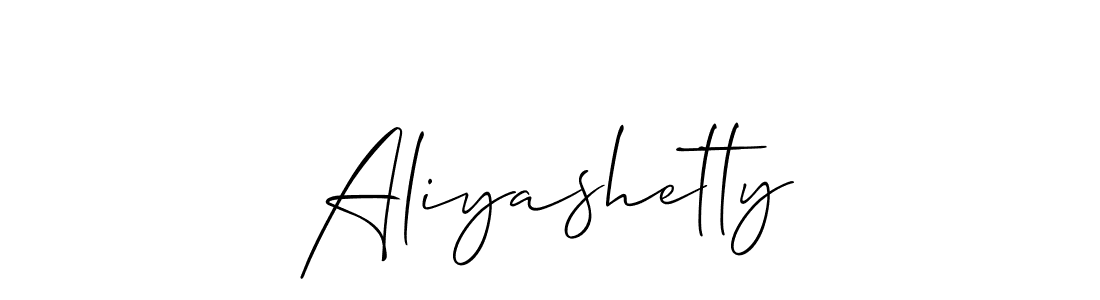 Make a beautiful signature design for name Aliyashetty. Use this online signature maker to create a handwritten signature for free. Aliyashetty signature style 2 images and pictures png