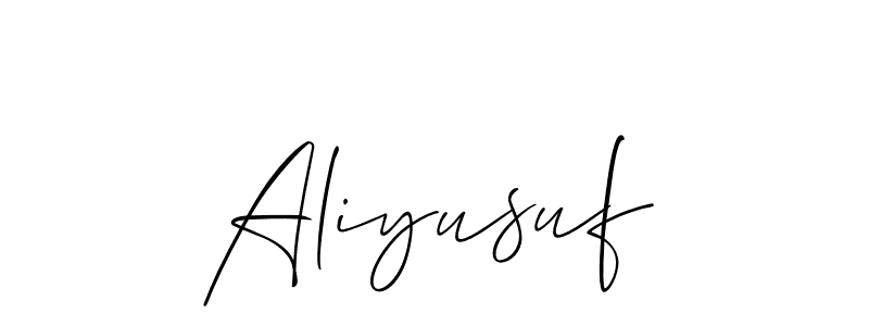 Similarly Allison_Script is the best handwritten signature design. Signature creator online .You can use it as an online autograph creator for name Aliyusuf. Aliyusuf signature style 2 images and pictures png