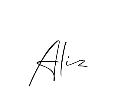 Make a beautiful signature design for name Aliz. With this signature (Allison_Script) style, you can create a handwritten signature for free. Aliz signature style 2 images and pictures png