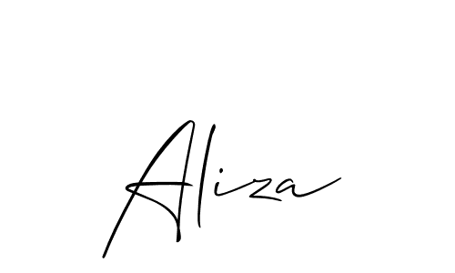 Aliza stylish signature style. Best Handwritten Sign (Allison_Script) for my name. Handwritten Signature Collection Ideas for my name Aliza. Aliza signature style 2 images and pictures png