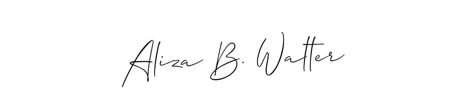 Similarly Allison_Script is the best handwritten signature design. Signature creator online .You can use it as an online autograph creator for name Aliza B. Walter. Aliza B. Walter signature style 2 images and pictures png