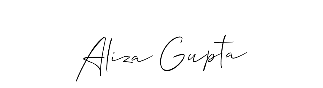 The best way (Allison_Script) to make a short signature is to pick only two or three words in your name. The name Aliza Gupta include a total of six letters. For converting this name. Aliza Gupta signature style 2 images and pictures png