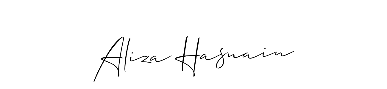 Design your own signature with our free online signature maker. With this signature software, you can create a handwritten (Allison_Script) signature for name Aliza Hasnain. Aliza Hasnain signature style 2 images and pictures png