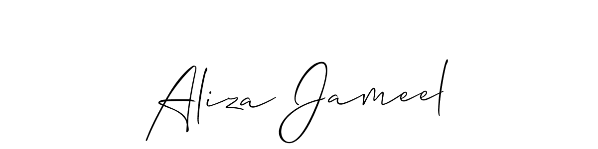 if you are searching for the best signature style for your name Aliza Jameel. so please give up your signature search. here we have designed multiple signature styles  using Allison_Script. Aliza Jameel signature style 2 images and pictures png