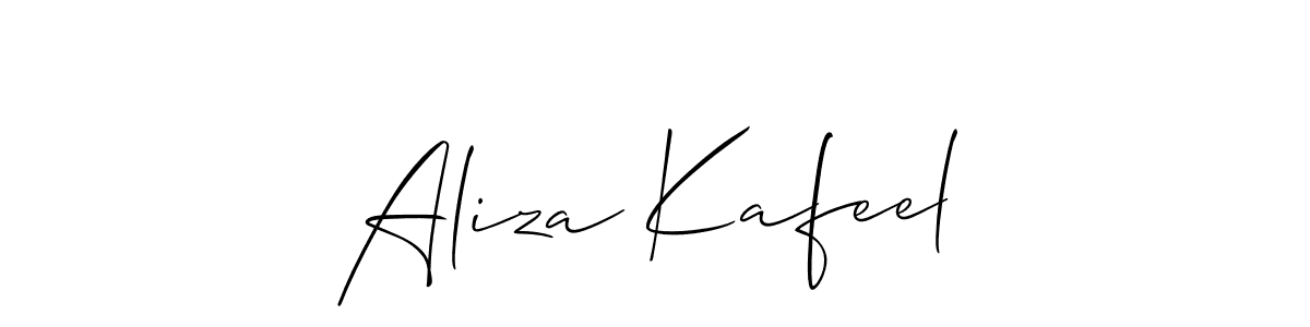 How to make Aliza Kafeel signature? Allison_Script is a professional autograph style. Create handwritten signature for Aliza Kafeel name. Aliza Kafeel signature style 2 images and pictures png