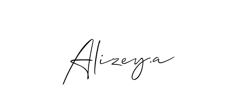 You should practise on your own different ways (Allison_Script) to write your name (Alizey.a) in signature. don't let someone else do it for you. Alizey.a signature style 2 images and pictures png