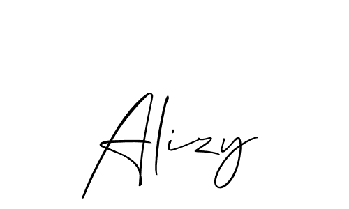 Use a signature maker to create a handwritten signature online. With this signature software, you can design (Allison_Script) your own signature for name Alizy. Alizy signature style 2 images and pictures png