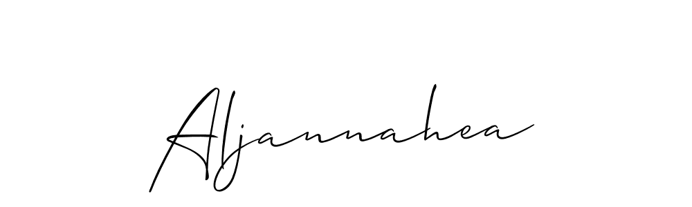 Make a beautiful signature design for name Aljannahea. With this signature (Allison_Script) style, you can create a handwritten signature for free. Aljannahea signature style 2 images and pictures png