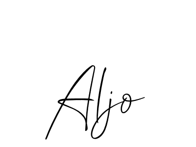 It looks lik you need a new signature style for name Aljo. Design unique handwritten (Allison_Script) signature with our free signature maker in just a few clicks. Aljo signature style 2 images and pictures png