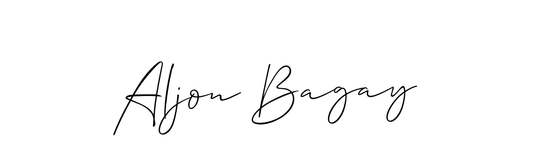 This is the best signature style for the Aljon Bagay name. Also you like these signature font (Allison_Script). Mix name signature. Aljon Bagay signature style 2 images and pictures png