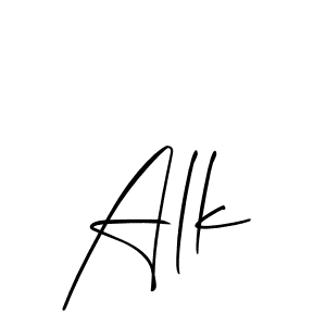 Create a beautiful signature design for name Alk. With this signature (Allison_Script) fonts, you can make a handwritten signature for free. Alk signature style 2 images and pictures png