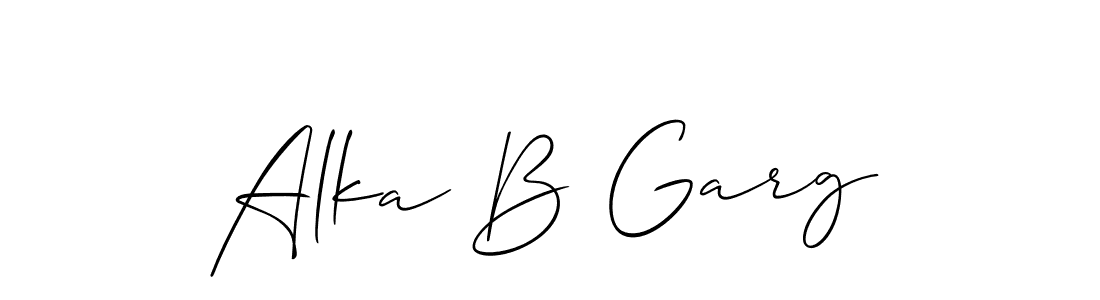 You should practise on your own different ways (Allison_Script) to write your name (Alka B Garg) in signature. don't let someone else do it for you. Alka B Garg signature style 2 images and pictures png