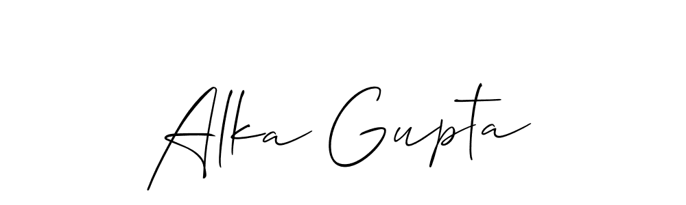 It looks lik you need a new signature style for name Alka Gupta. Design unique handwritten (Allison_Script) signature with our free signature maker in just a few clicks. Alka Gupta signature style 2 images and pictures png