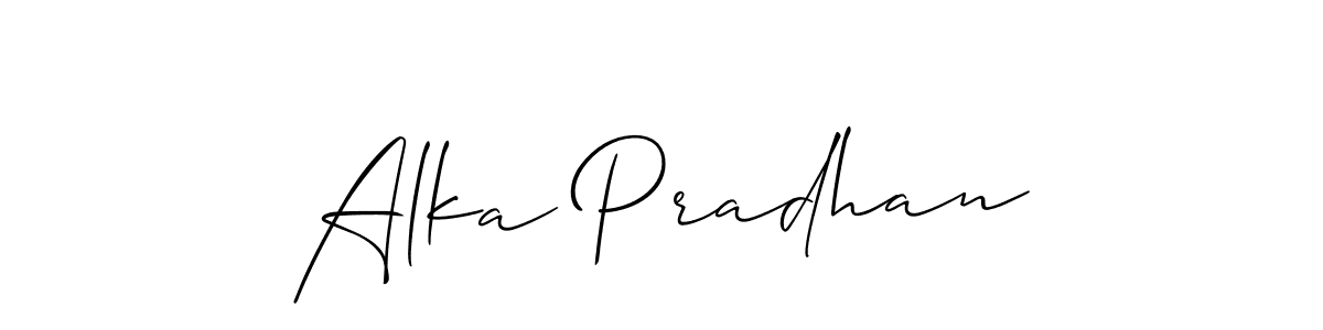 How to Draw Alka Pradhan signature style? Allison_Script is a latest design signature styles for name Alka Pradhan. Alka Pradhan signature style 2 images and pictures png