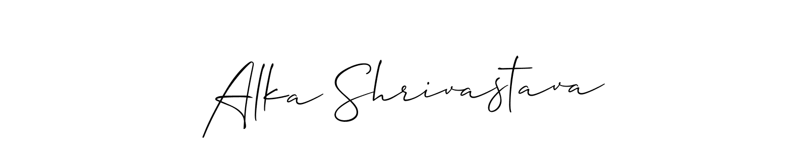 Similarly Allison_Script is the best handwritten signature design. Signature creator online .You can use it as an online autograph creator for name Alka Shrivastava. Alka Shrivastava signature style 2 images and pictures png
