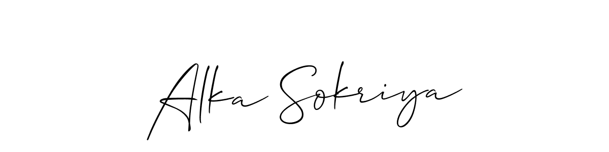 Once you've used our free online signature maker to create your best signature Allison_Script style, it's time to enjoy all of the benefits that Alka Sokriya name signing documents. Alka Sokriya signature style 2 images and pictures png
