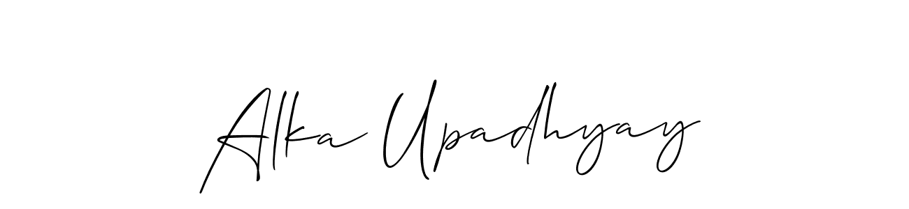 if you are searching for the best signature style for your name Alka Upadhyay. so please give up your signature search. here we have designed multiple signature styles  using Allison_Script. Alka Upadhyay signature style 2 images and pictures png