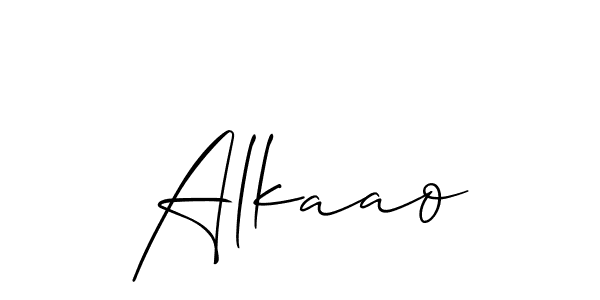 Create a beautiful signature design for name Alkaao. With this signature (Allison_Script) fonts, you can make a handwritten signature for free. Alkaao signature style 2 images and pictures png