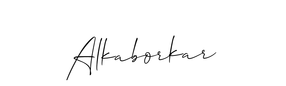 Make a beautiful signature design for name Alkaborkar. Use this online signature maker to create a handwritten signature for free. Alkaborkar signature style 2 images and pictures png