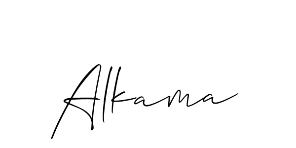 Make a beautiful signature design for name Alkama. With this signature (Allison_Script) style, you can create a handwritten signature for free. Alkama signature style 2 images and pictures png