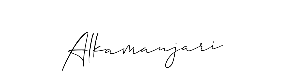 It looks lik you need a new signature style for name Alkamanjari. Design unique handwritten (Allison_Script) signature with our free signature maker in just a few clicks. Alkamanjari signature style 2 images and pictures png