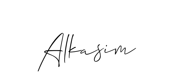 Also You can easily find your signature by using the search form. We will create Alkasim name handwritten signature images for you free of cost using Allison_Script sign style. Alkasim signature style 2 images and pictures png