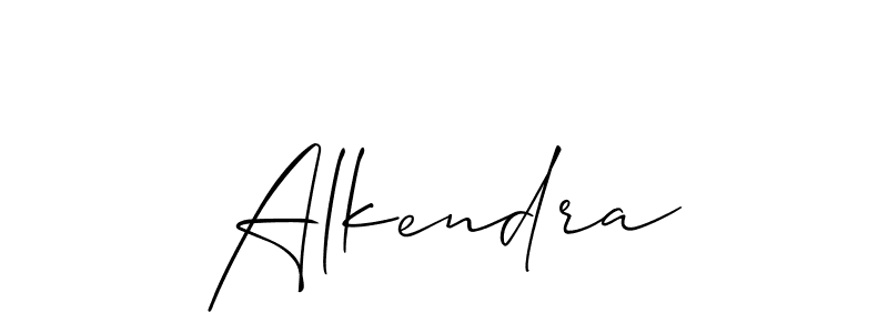 Alkendra stylish signature style. Best Handwritten Sign (Allison_Script) for my name. Handwritten Signature Collection Ideas for my name Alkendra. Alkendra signature style 2 images and pictures png