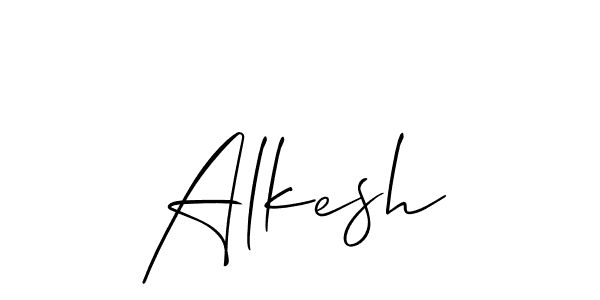 Allison_Script is a professional signature style that is perfect for those who want to add a touch of class to their signature. It is also a great choice for those who want to make their signature more unique. Get Alkesh name to fancy signature for free. Alkesh signature style 2 images and pictures png